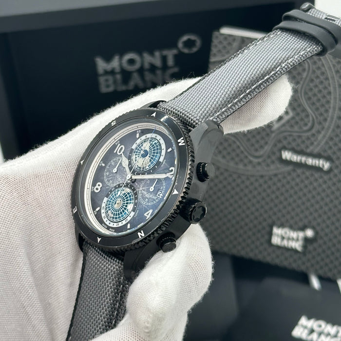 Montblanc Summit Smartwatch – Geosphere Edition with Gray Fabric Strap