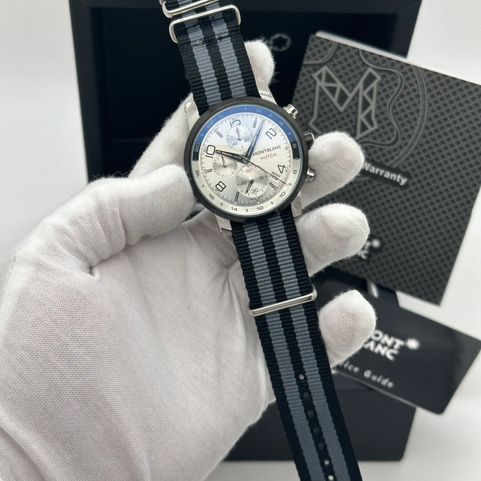 Montblanc TimeWalker UTC Chronograph – Silver Dial | NATO Strap
