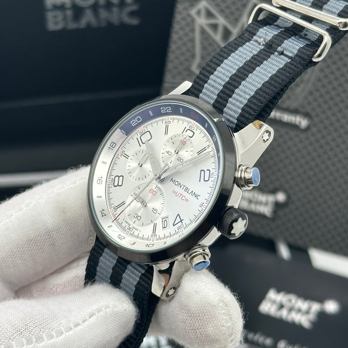 Montblanc TimeWalker UTC Chronograph – Silver Dial | NATO Strap