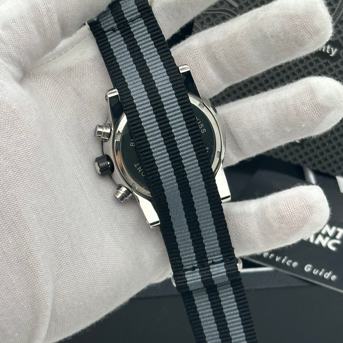 Montblanc TimeWalker UTC Chronograph – Silver Dial | NATO Strap