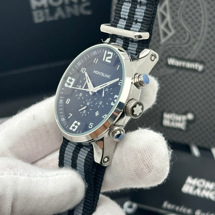 Montblanc TimeWalker Chronograph | Black Dial with Tactical NATO Strap