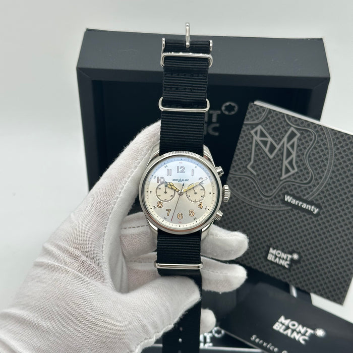 Montblanc Heritage Chronograph | Silver Dial & Black NATO Strap