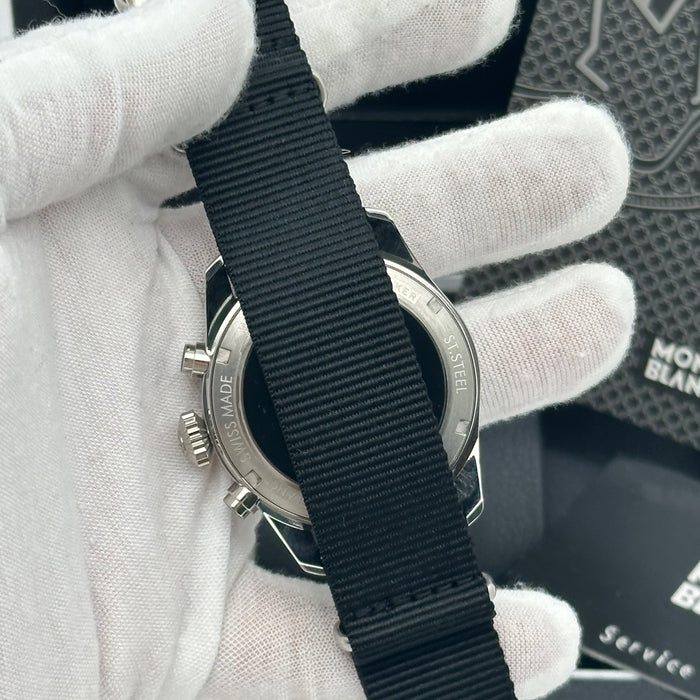 Montblanc Heritage Chronograph | Silver Dial & Black NATO Strap