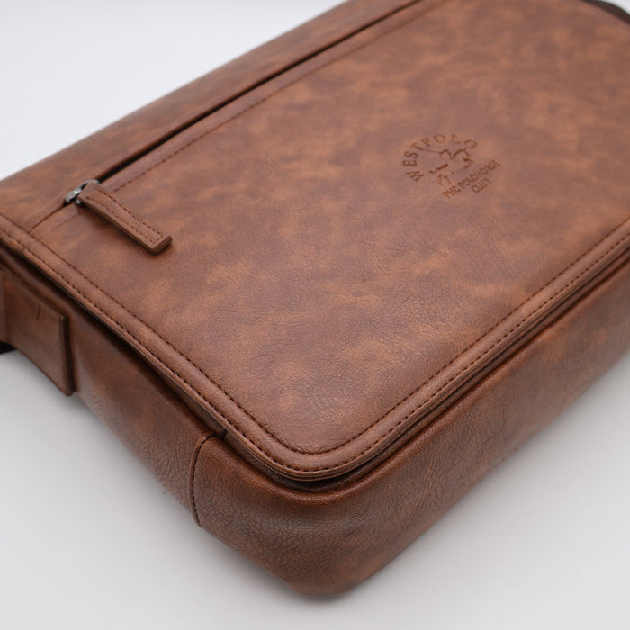 West Polo Genuine Leather Laptop Bag