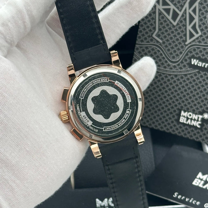 Montblanc Rose Gold Chronograph with Carbon Fiber Dial