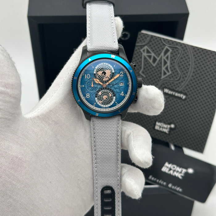 Montblanc TimeWalker Chronograph UTC – Black Dial with Rose Gold Numerals