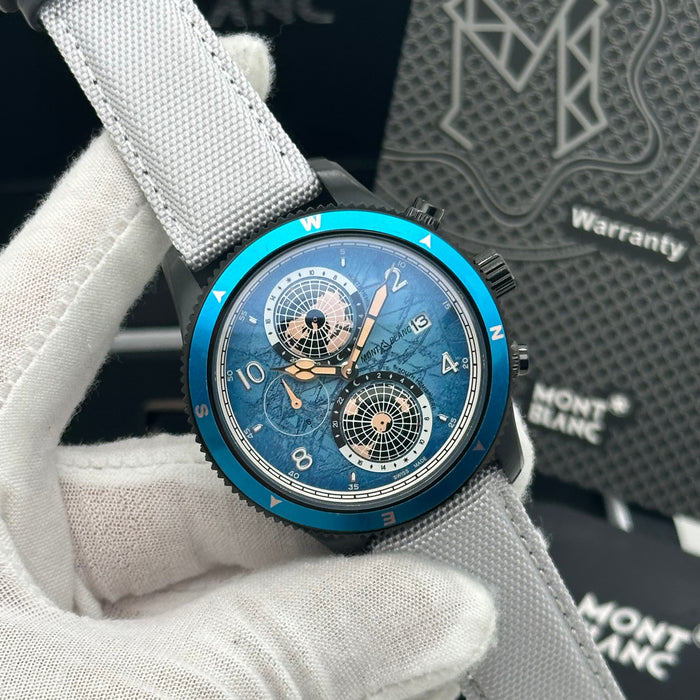 Montblanc TimeWalker Chronograph UTC – Black Dial with Rose Gold Numerals