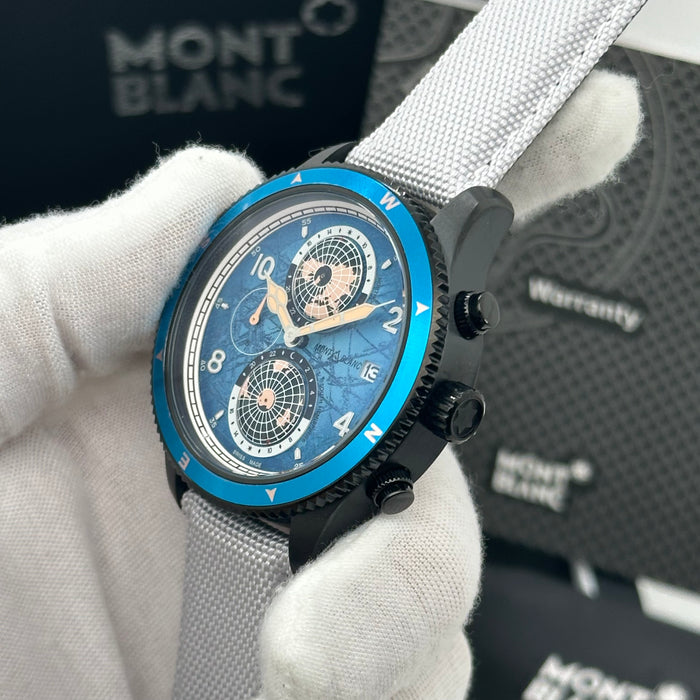 Montblanc TimeWalker Chronograph UTC – Black Dial with Rose Gold Numerals