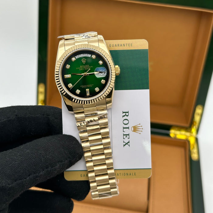 Rolex Day-Date in Gold 36mm Green Dial