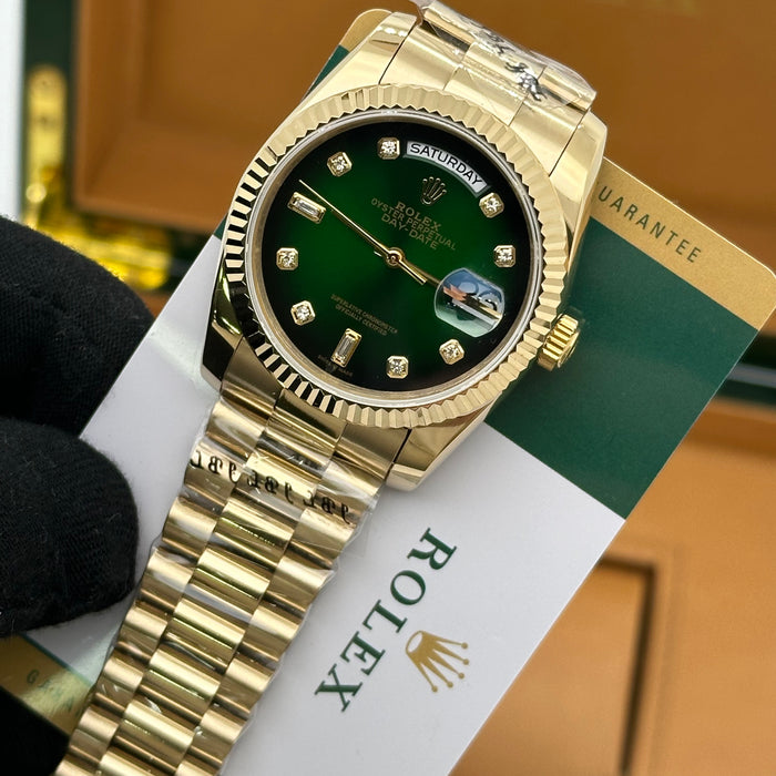 Rolex Day-Date in Gold 36mm Green Dial