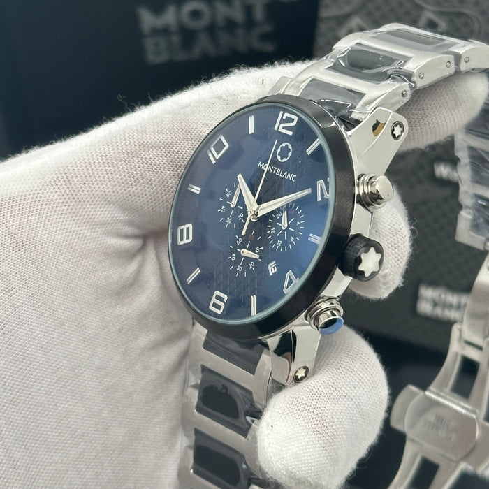 Montblanc Timewalker Chronograph – Black Dial with Stainless Steel Bracelet