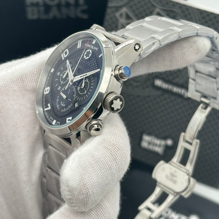 Montblanc TimeWalker Flyback Chronograph – Black Dial & Stainless Steel Bracelet