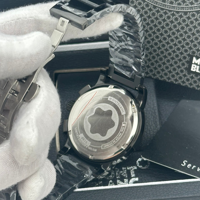Montblanc Heritage Chronograph – Black Smoke Dial with Gunmetal Bracelet