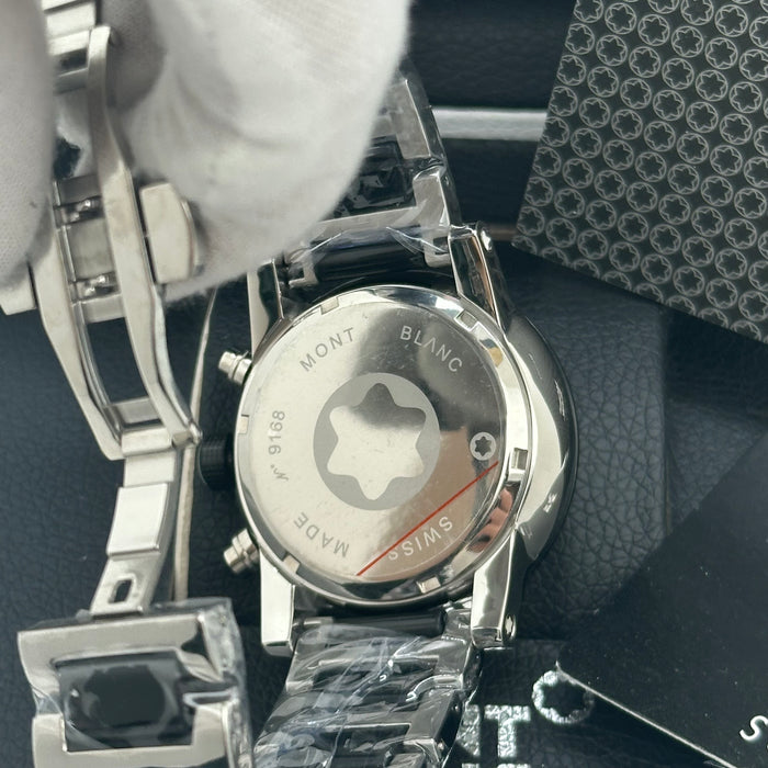 Montblanc Silver Ice Chronograph – Polished Steel Bracelet