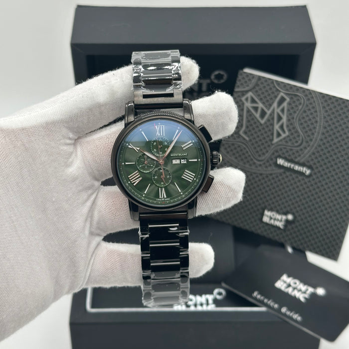 Montblanc Star Legacy Chronograph Green Dial – Black Steel Edition