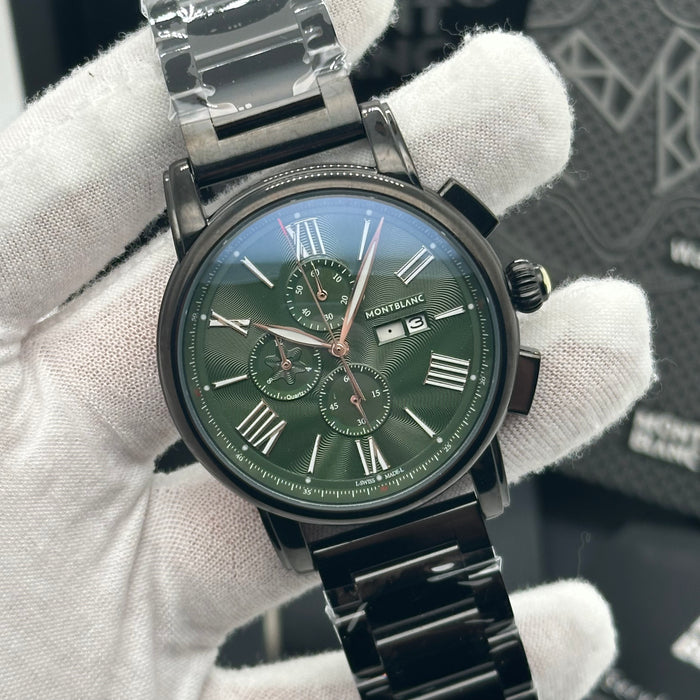 Montblanc Star Legacy Chronograph Green Dial – Black Steel Edition