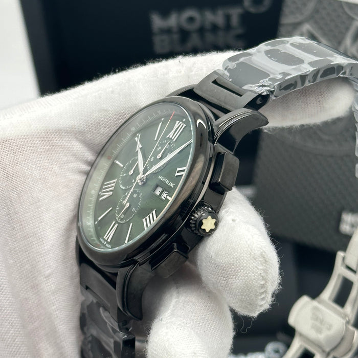 Montblanc Star Legacy Chronograph Green Dial – Black Steel Edition