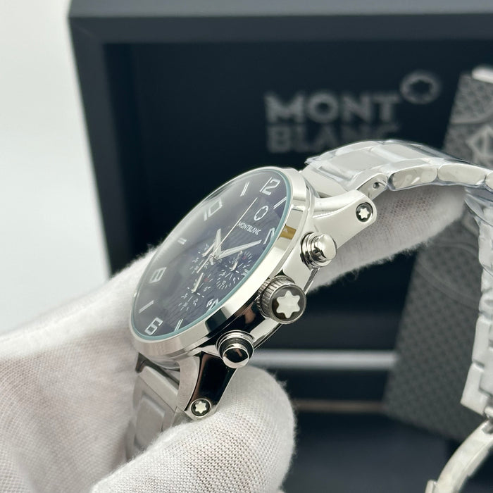 Montblanc TimeWalker Chronograph – Black Dial & Steel Bracelet