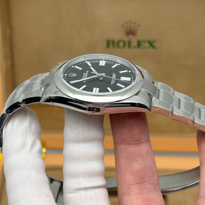 Rolex Oyster Perpetual Black Dial 41mm – Swiss Super Clone 1:1