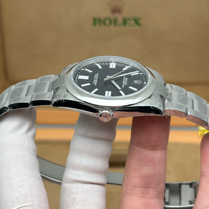 Rolex Oyster Perpetual Black Dial 41mm – Swiss Super Clone 1:1