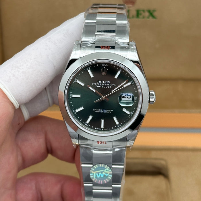 Rolex Datejust 41 Green Dial Smooth Bezel – Swiss Super Clone 1:1