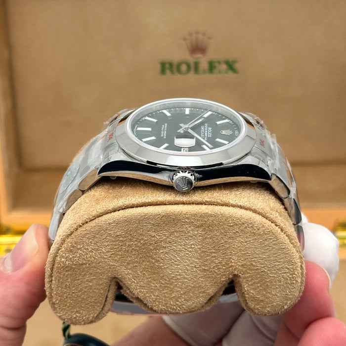 Rolex Datejust 41 Green Dial Smooth Bezel – Swiss Super Clone 1:1