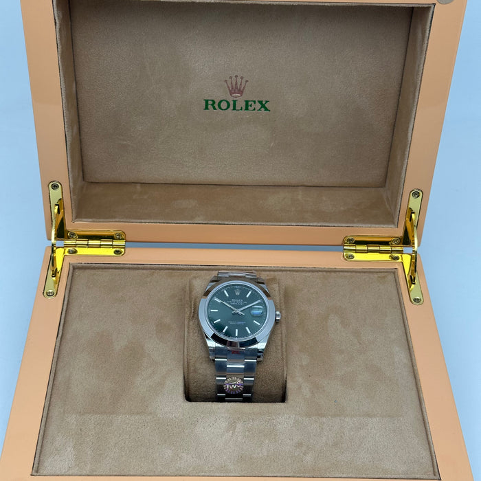 Rolex Datejust 41 Green Dial Smooth Bezel – Swiss Super Clone 1:1