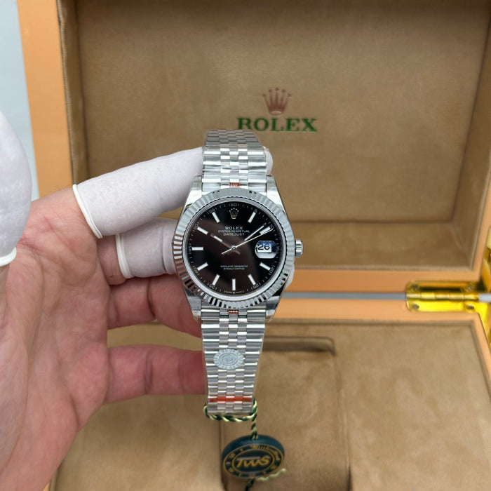 Rolex Datejust 41 Black Dial Fluted Bezel Jubilee – Swiss Super Clone 1:1