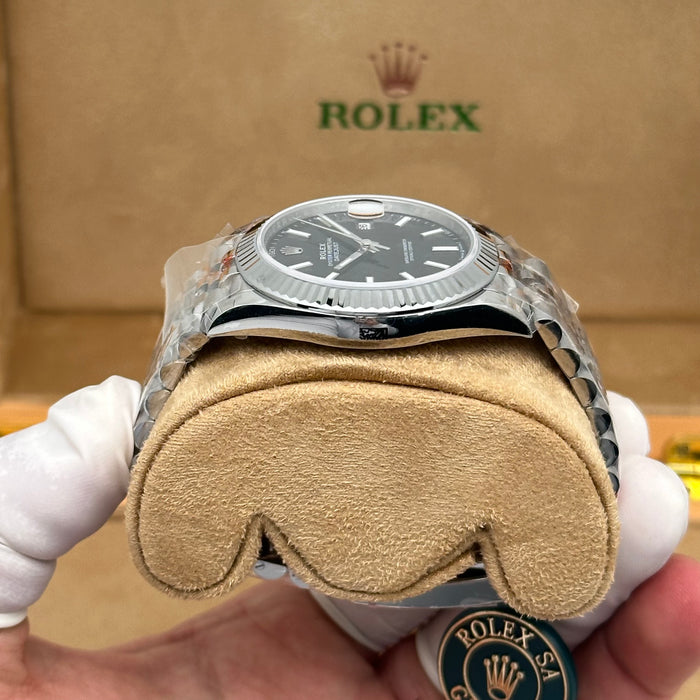 Rolex Datejust 41 Black Dial Fluted Bezel Jubilee – Swiss Super Clone 1:1