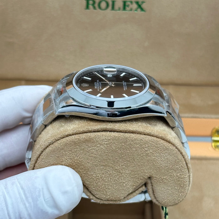 Rolex Datejust 41MM Black Dial Smooth Bezel Oyster – Swiss Super Clone 1:1