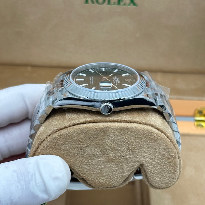 Rolex Datejust 41 Green Motif Dial Fluted – Jubilee – Swiss Super Clone 1:1