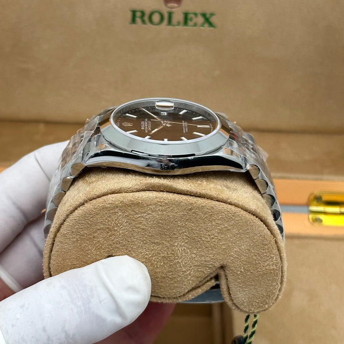 Rolex Datejust 41 Black Dial Smooth Bezel – Jubilee – Swiss Super Clone 1:1