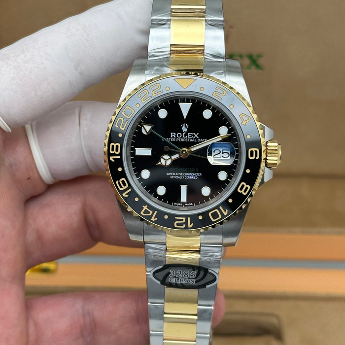 Rolex GMT-Master II Two-Tone Black & Gold – Oyster – Clean Factory 3285
