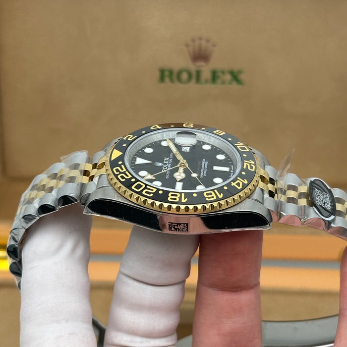 Rolex GMT-Master II Two-Tone Jubilee – Black & Gold – Clean Factory 3285
