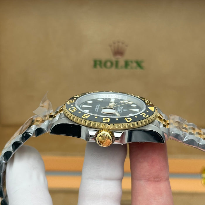 Rolex GMT-Master II Two-Tone Jubilee – Black & Gold – Clean Factory 3285