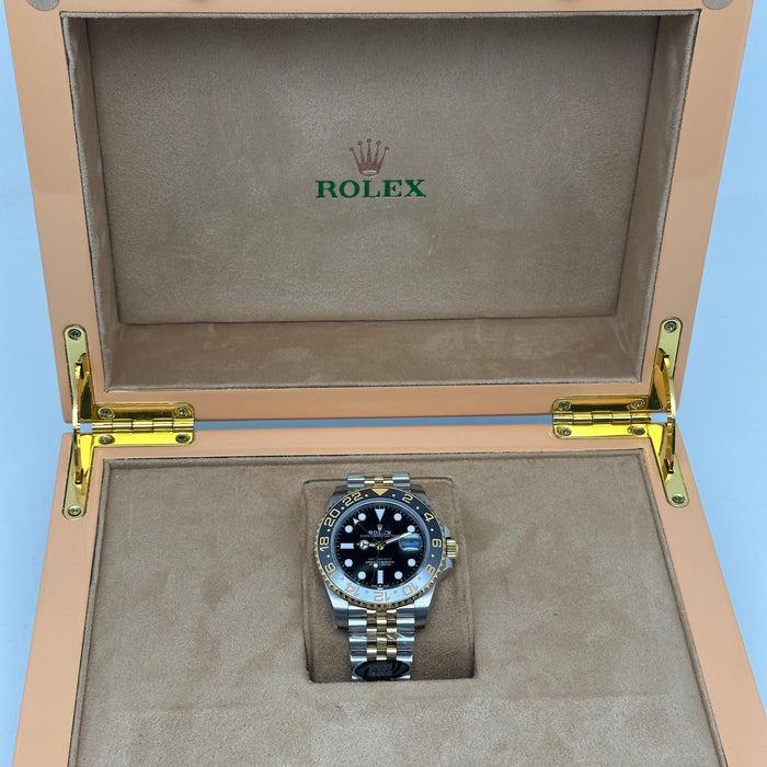 Rolex GMT-Master II Two-Tone Jubilee – Black & Gold – Clean Factory 3285