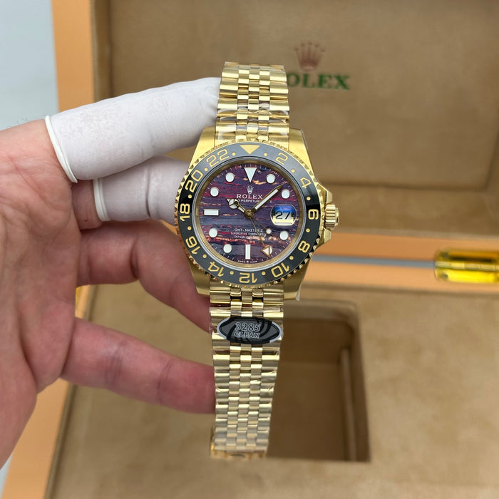 Rolex GMT-Master II, 40MM Yellow Full Gold - Tiger Iron Dial - 3285 Clean