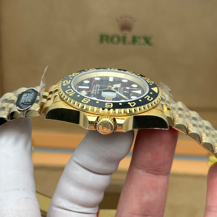 Rolex GMT-Master II, 40MM Yellow Full Gold - Tiger Iron Dial - 3285 Clean