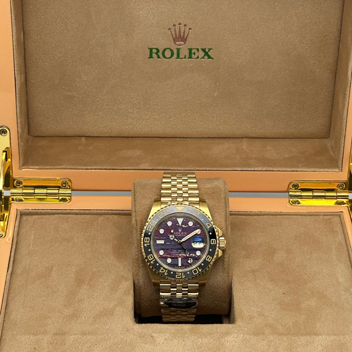 Rolex GMT-Master II, 40MM Yellow Full Gold - Tiger Iron Dial - 3285 Clean