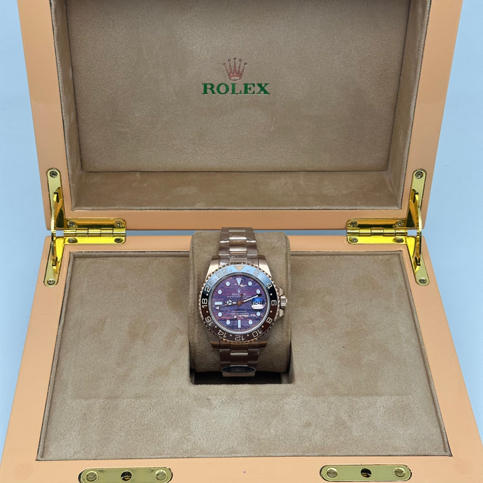 Rolex GMT-Master II Oyster 40MM Everose Gold, Tiger Iron - 3285 Clean