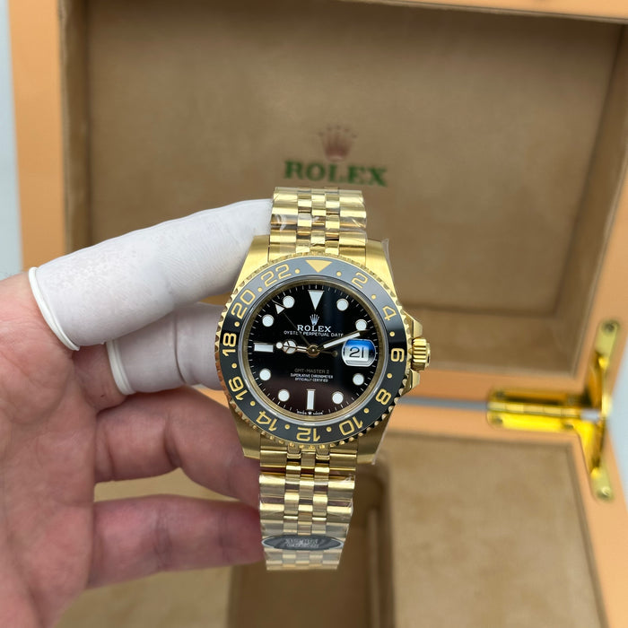 Rolex GMT-Master II Jubilee 40MM Zombie Full Yellow Gold - 3285 Clean