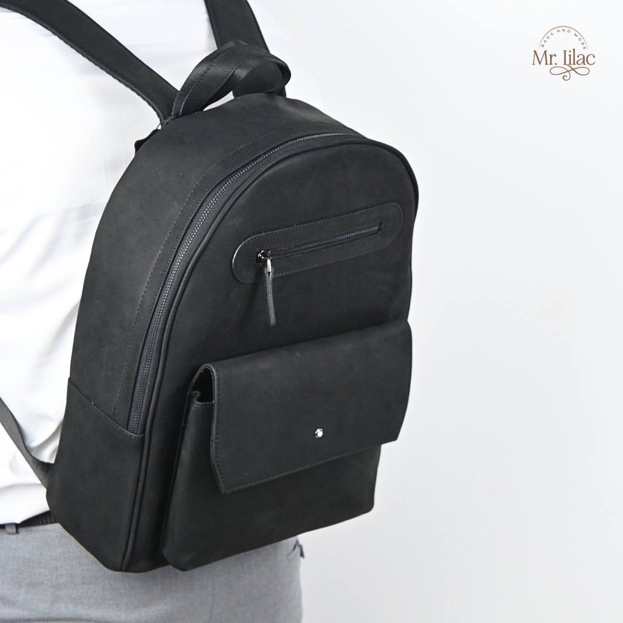 Montblanc Genuine Leather Backpack — Mr Lilac Leather