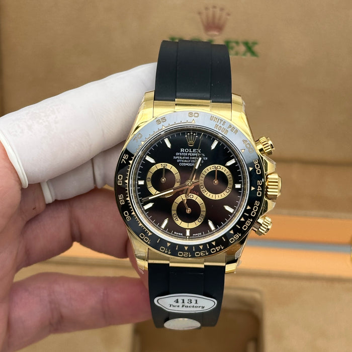 Rolex Yellow Gold Cosmograph Daytona 40MM Watch - Black Cerachrom Bezel - Black Index Dial