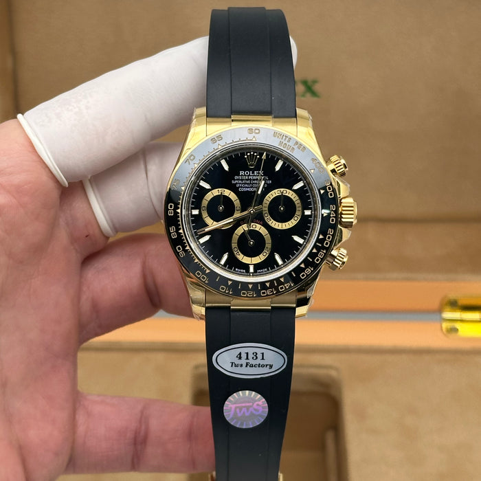 Rolex Yellow Gold Cosmograph Daytona 40MM Watch - Black Cerachrom Bezel - Black Index Dial