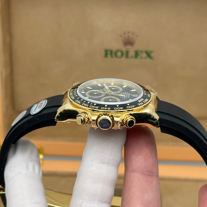 Rolex Yellow Gold Cosmograph Daytona 40MM Watch - Black Cerachrom Bezel - Black Index Dial