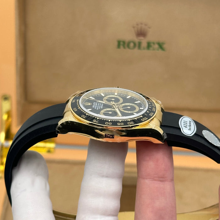 Rolex Yellow Gold Cosmograph Daytona 40MM Watch - Black Cerachrom Bezel - Black Index Dial