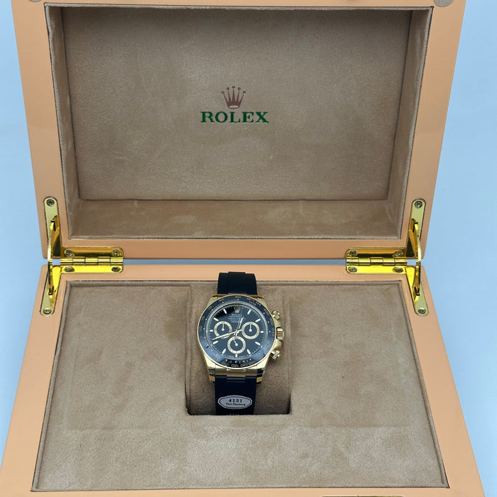 Rolex Yellow Gold Cosmograph Daytona 40MM Watch - Black Cerachrom Bezel - Black Index Dial