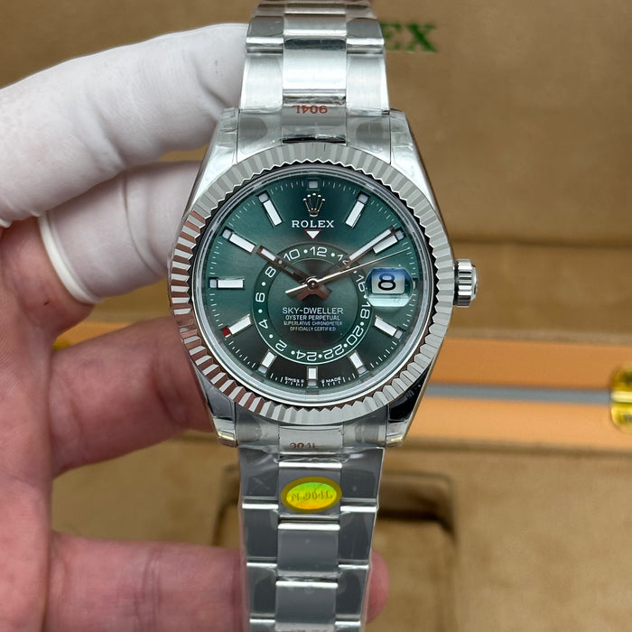 Rolex Sky-Dweller Oyster Perpetual 42MM Mint Green - Swiss Super Clone