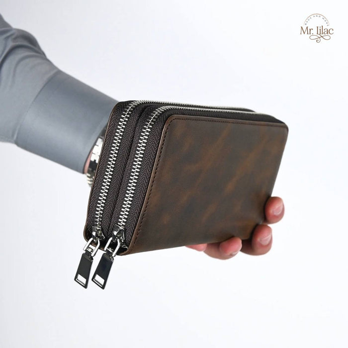 Real Leather Long Wallet