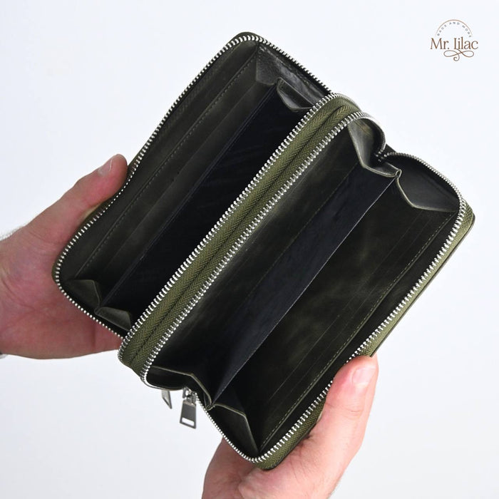 Real Leather Long Wallet